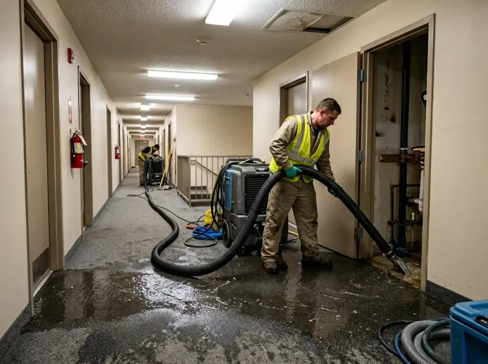 multi-unit-apartment-hallway-f-005 — frequently asked questions, Emergency Burst Pipe Water Extraction & Removal in Sinking…